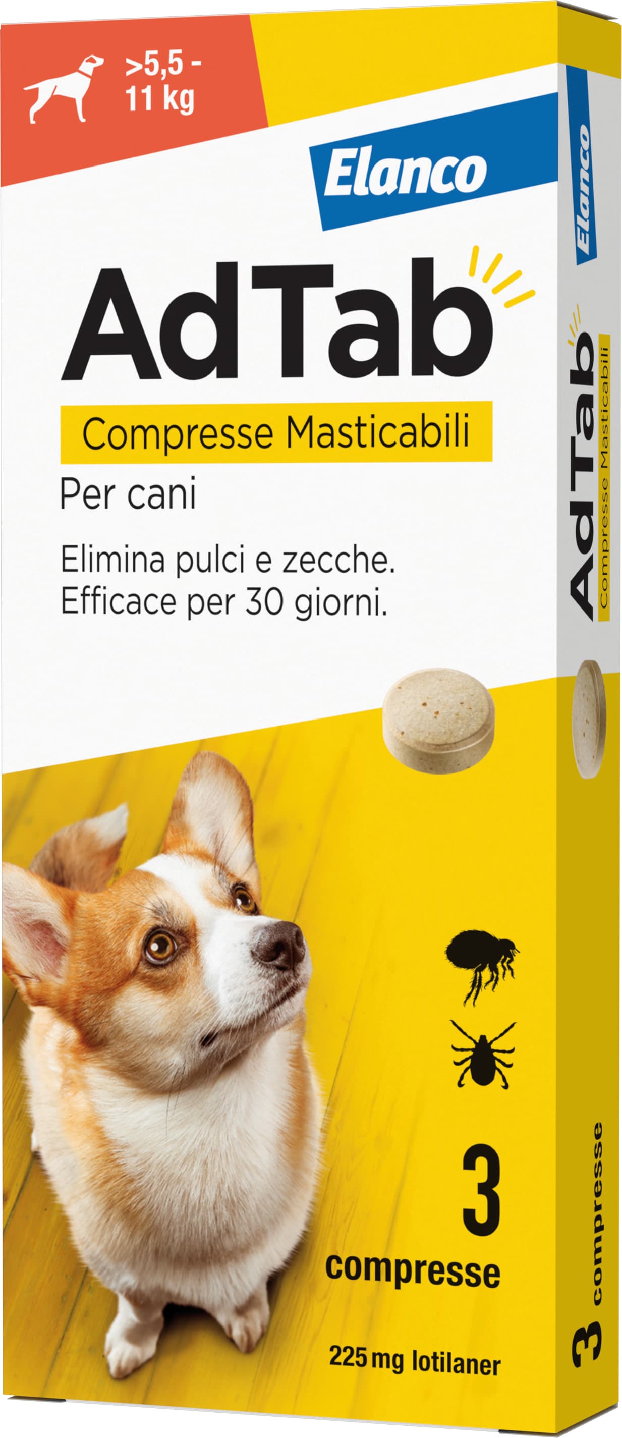 Antiparassitario Compressa Masticabile Adtab x Cani 5 5÷11 kg (cf. 3 Compr - 2