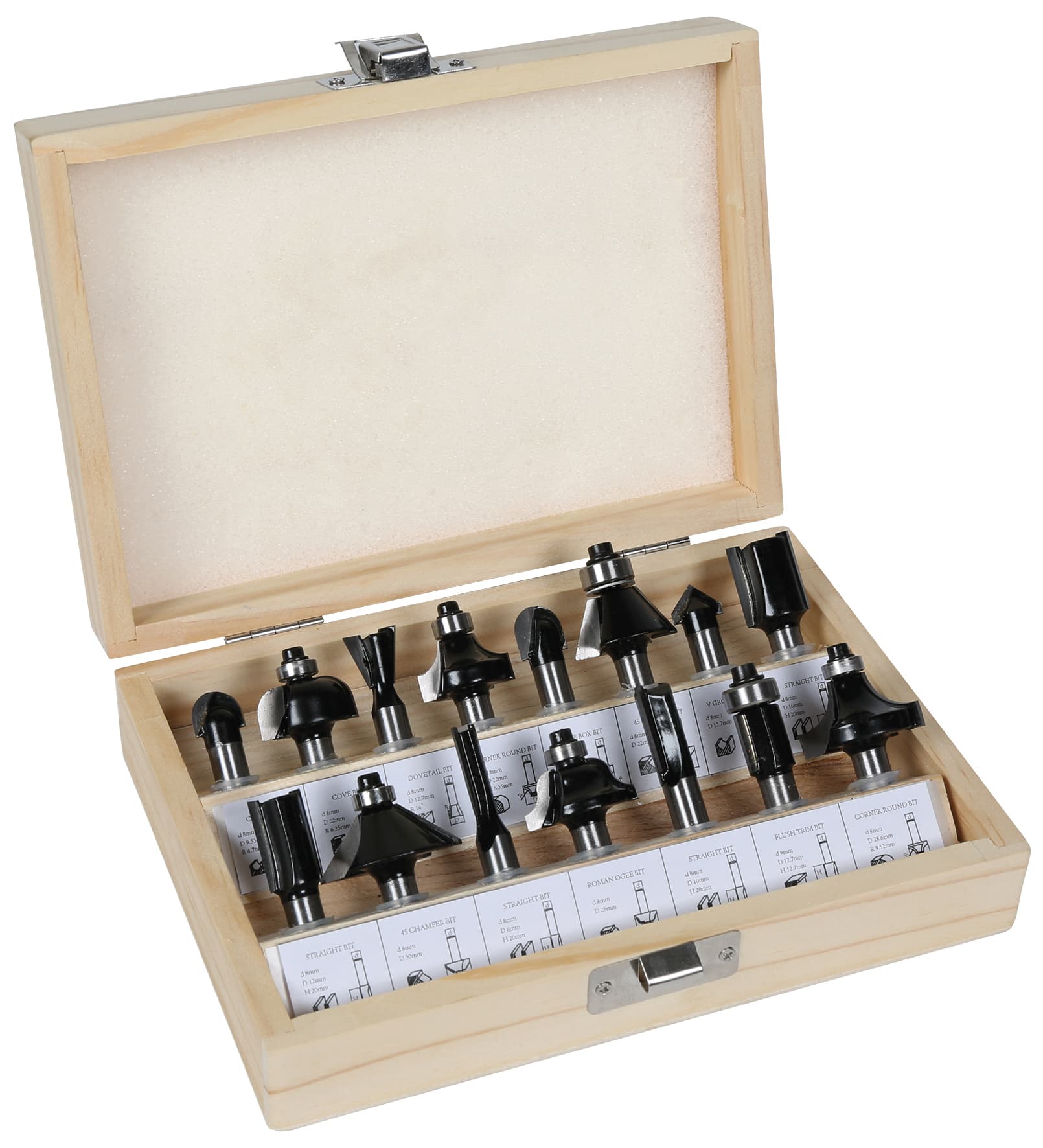 Set Frese per Fresatrice Verticale 15 Pezzi Einhell - 2