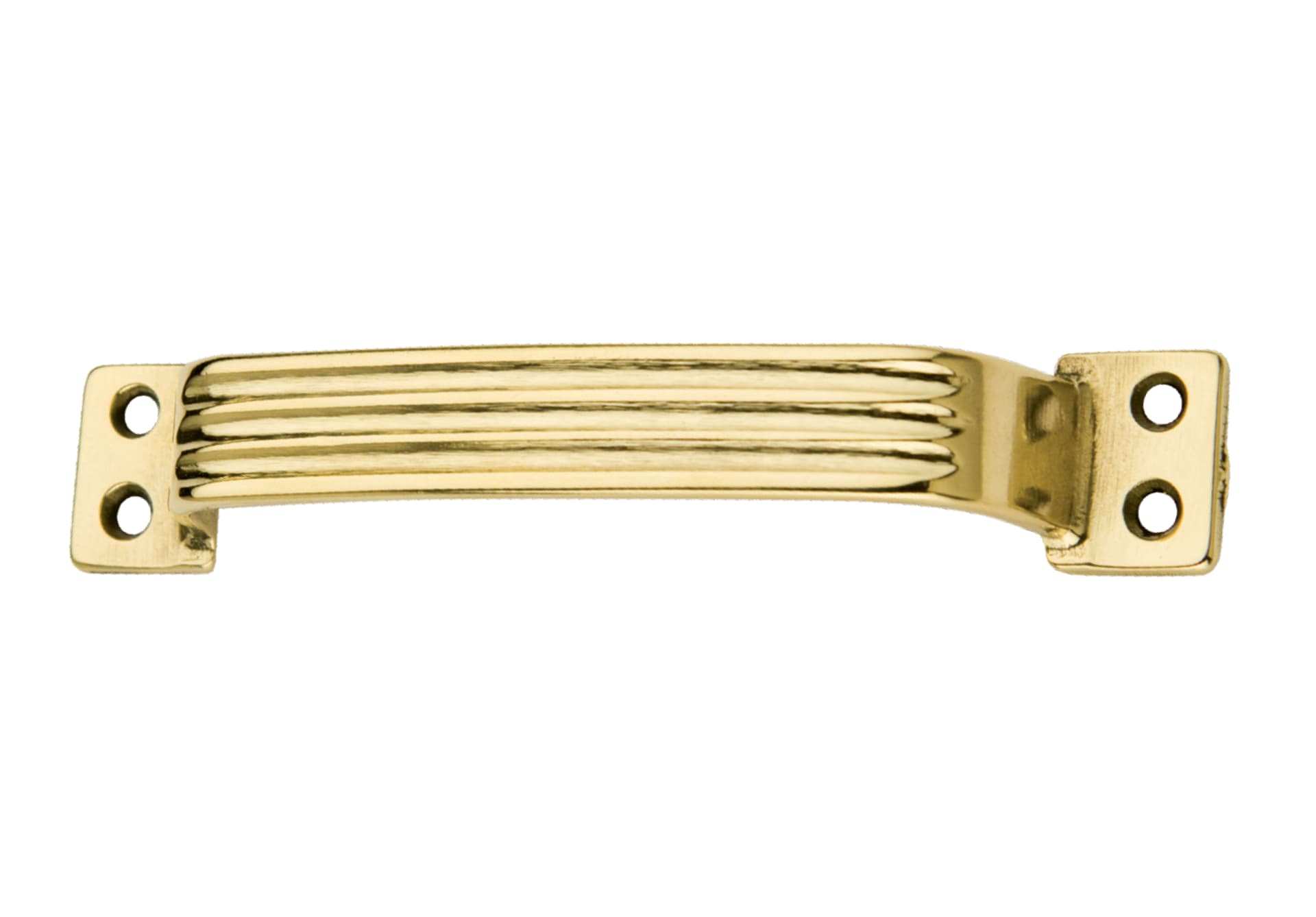 Maniglietta per Mobili Rigata Ottone Lucido Mm 140 25 Pezzi - 2