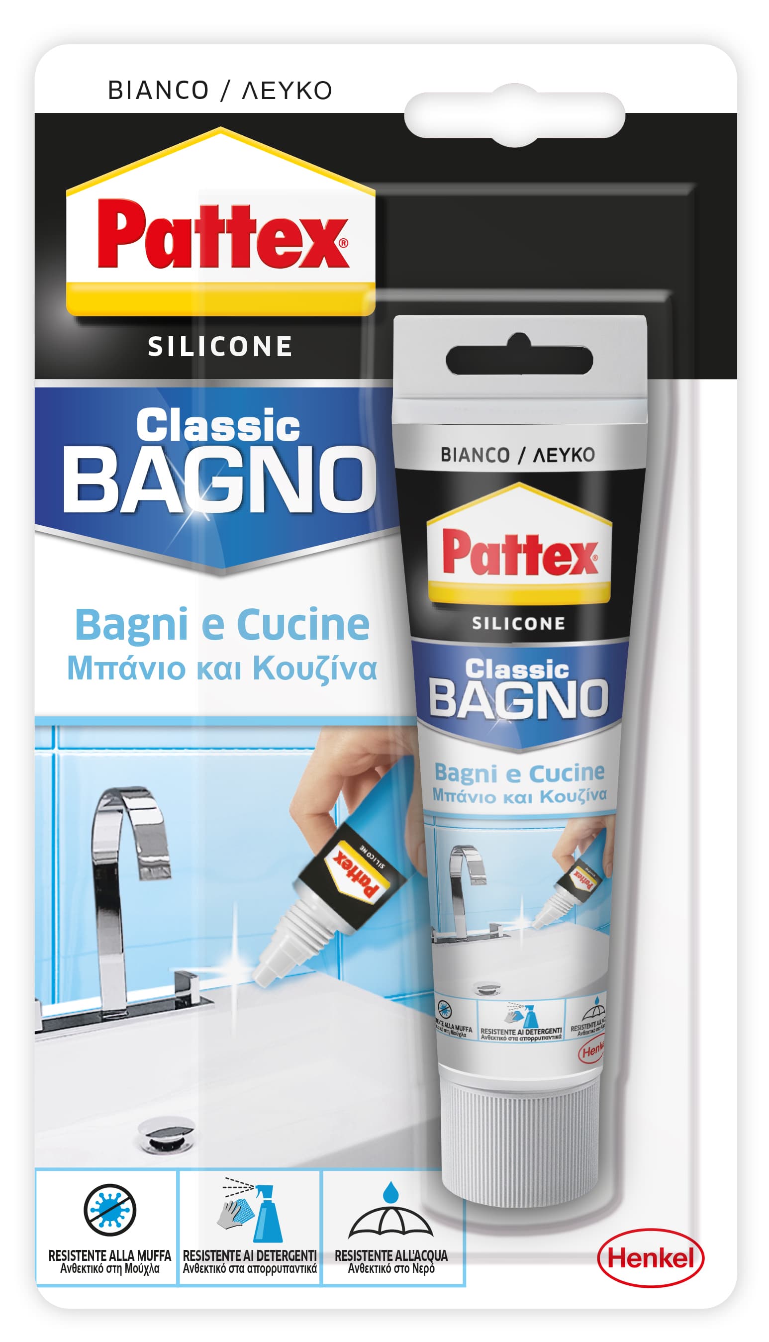 Silicone Pattex Bagni e Cucine Bianco Blister Ml. 50 Henkel - 2