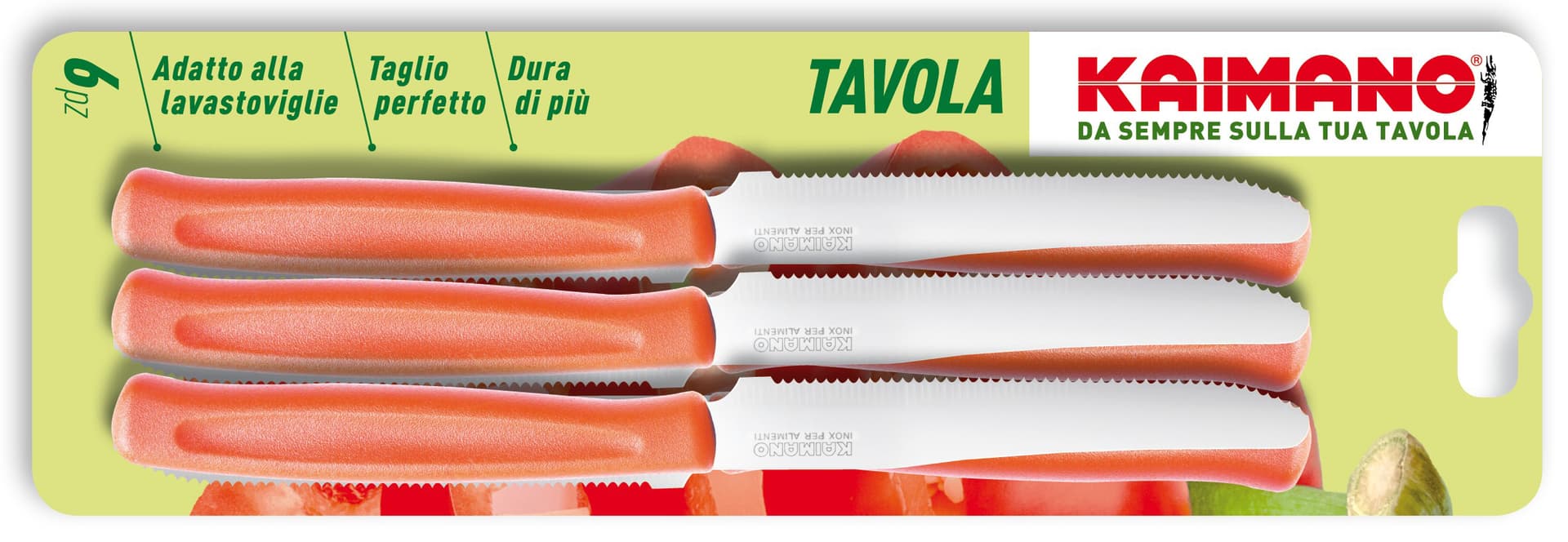 Set Colore Telli da Tavola Dinamik 6 Pezzi Colore Rosso Kaimano - 2