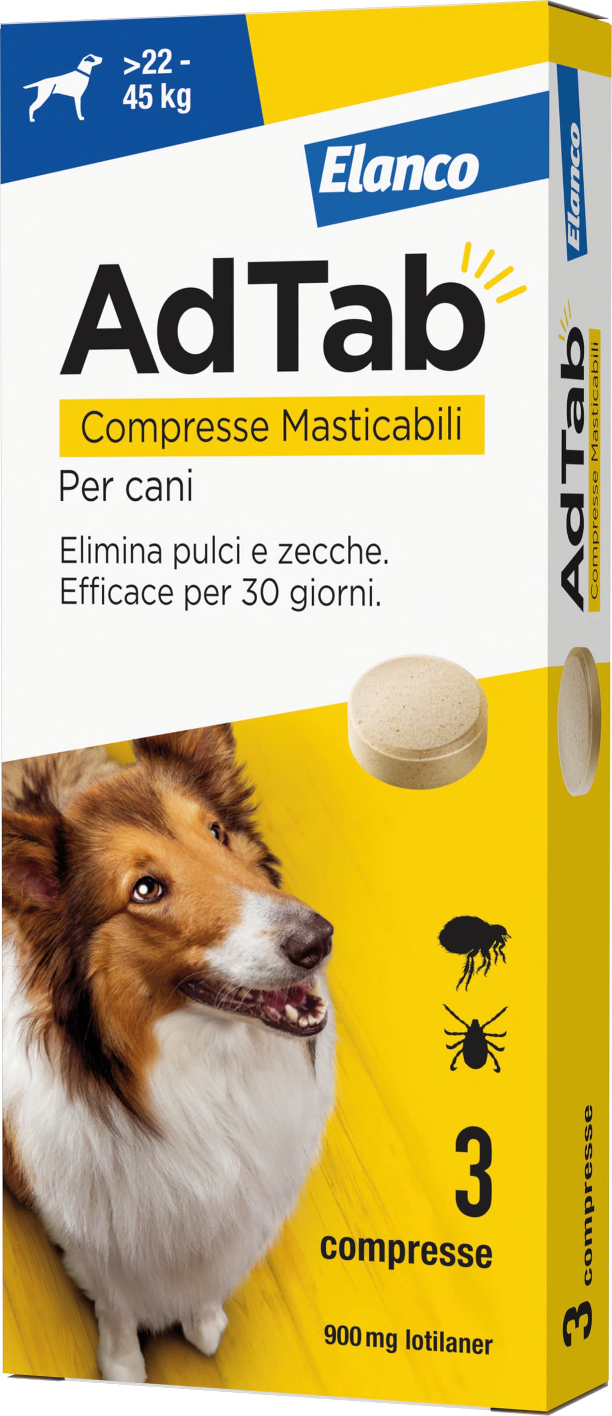Antiparassitario Compressa Masticabile Adtab x Cani 22÷45 kg (cf. 3 Compr - 2