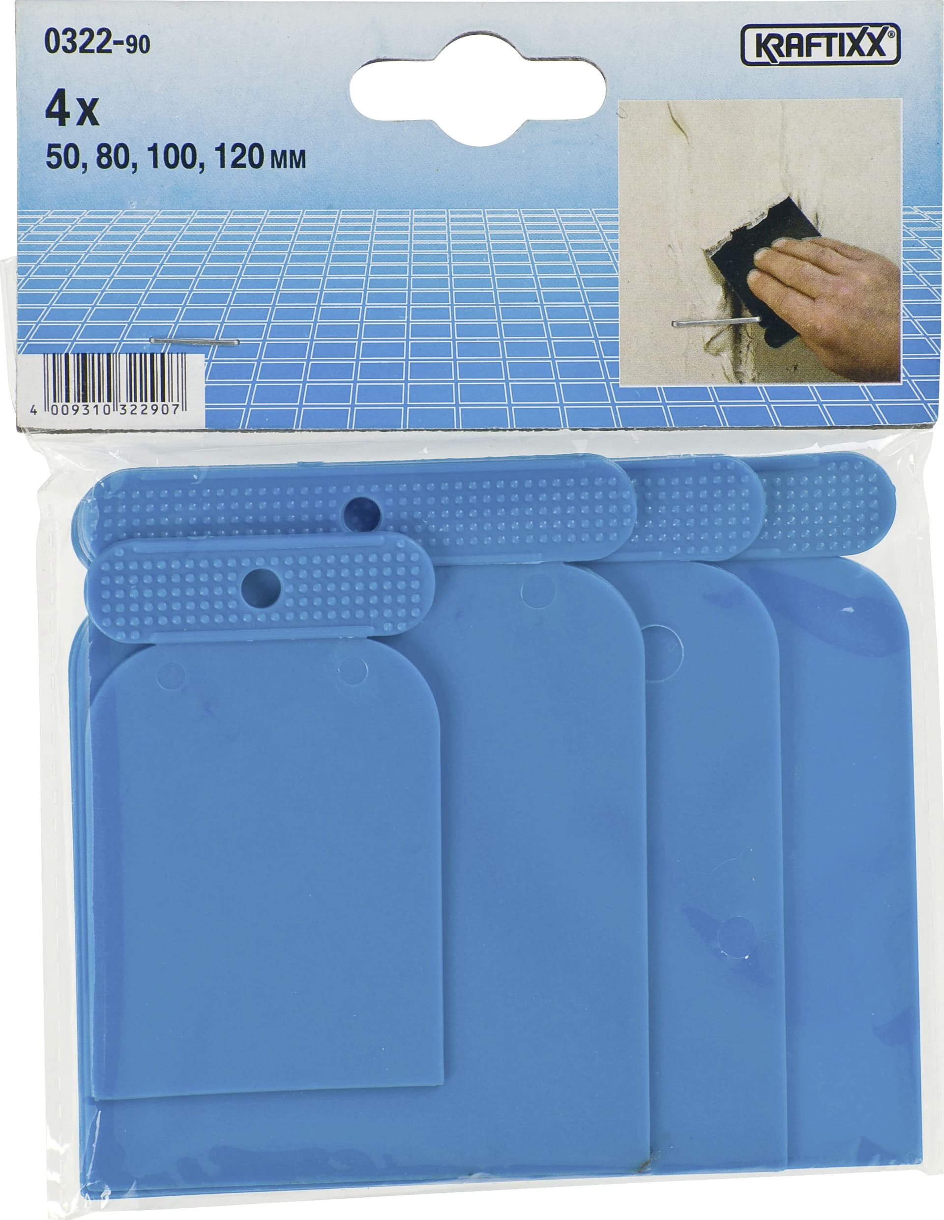 Set Spatole in Plastica 4 Pezzi. Mm 50 80 100 120 10 Confezioni Einhell - 2