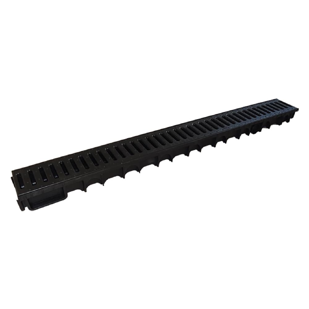 Canaletta Modulare Pedonabile con Griglia PVC + 2 Tappi 3 Pezzi - 2