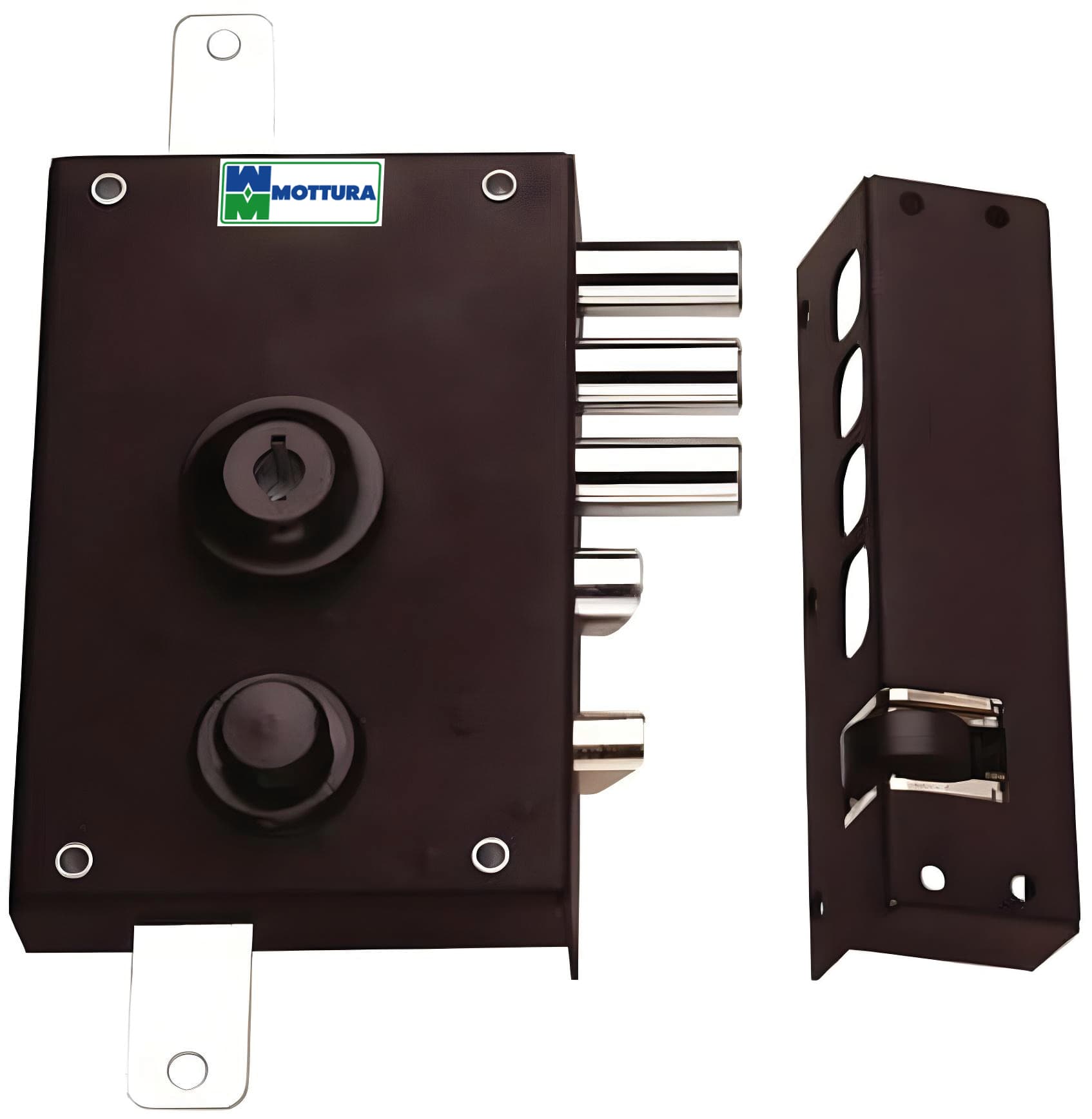 Elettroserratura Triplice da Applicare con Scrocco Art. 30.E30 E.mm 63 Sx - 2