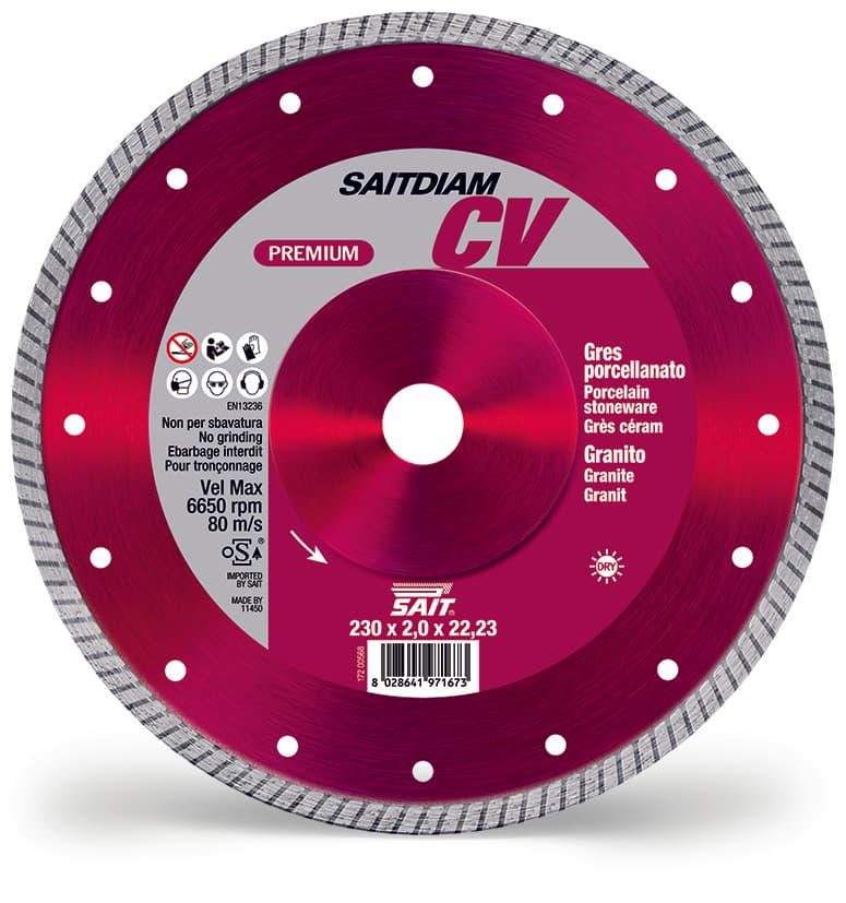 Disco Diamantato Saitdiam Cv Ø Mm 115 x 1 4X22 23 Sait - 2
