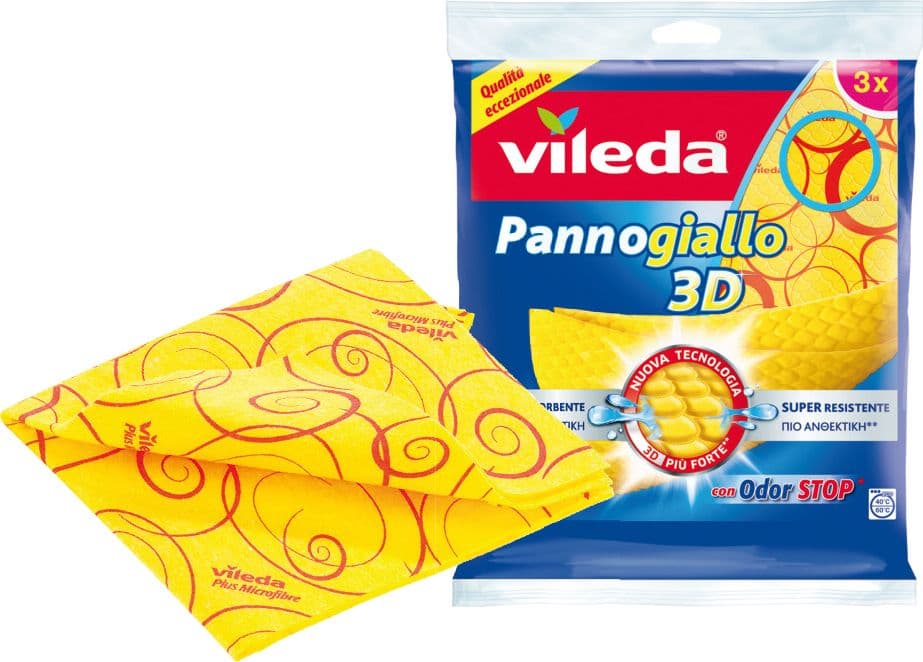 Panno Pavimenti Pannogiallo Pz. 3 cm 40 x 36 20 Confezioni Vileda