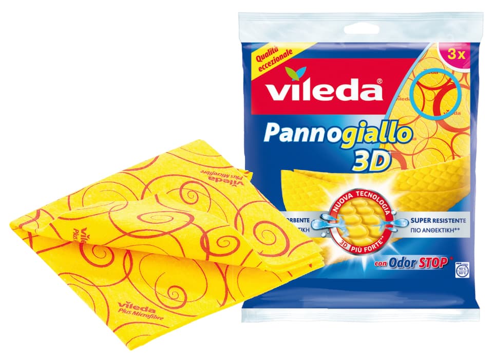 Panno Pavimenti Pannogiallo Pz. 3 cm 40 x 36 20.00 Confezioni Vileda - 2