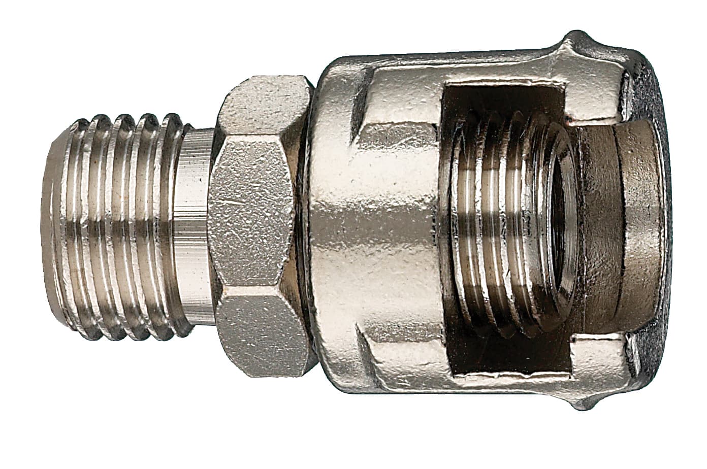 Raccordo Filettato per Compressori Dado Fresato 3 8M 10 Pezzi - 2