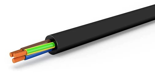 Cavo Multipolare Flessibile H05VV F Rt. 100 M Colore Nero Sezione 2 x 1 - 2