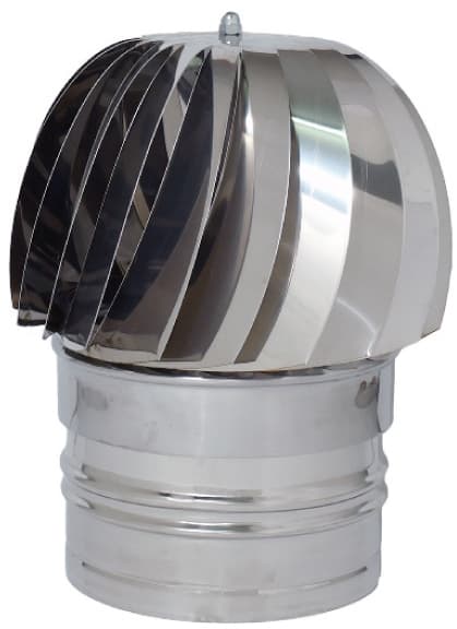 Fumaiolo Girevole Globo Inox Tondo (attacco Maschio) Ø Cm 18 - 2