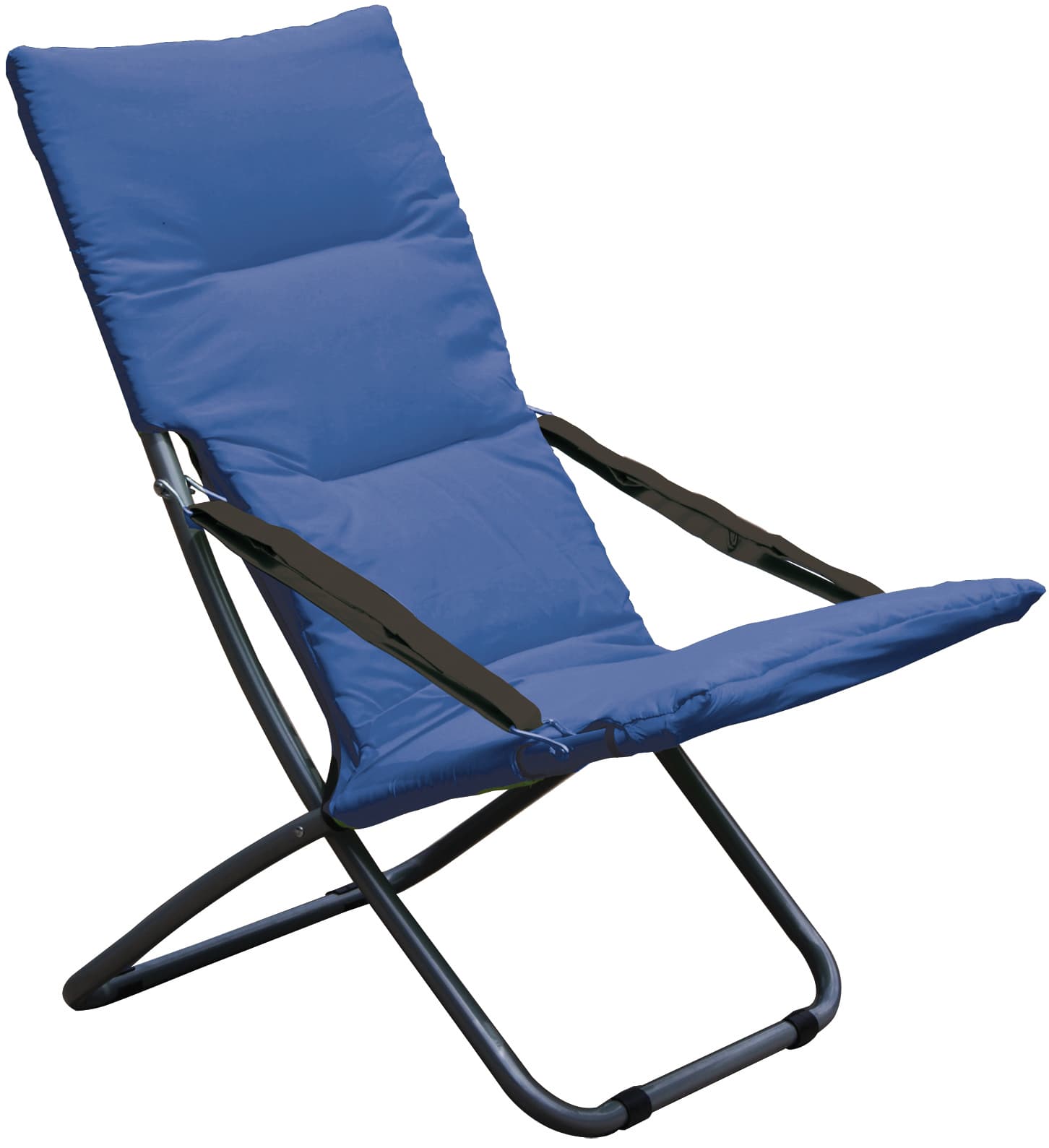Sedia Pieghevole Capri Cm 83 x 50X93 H Colore Blu 2 Pezzi Tata Linda - 2