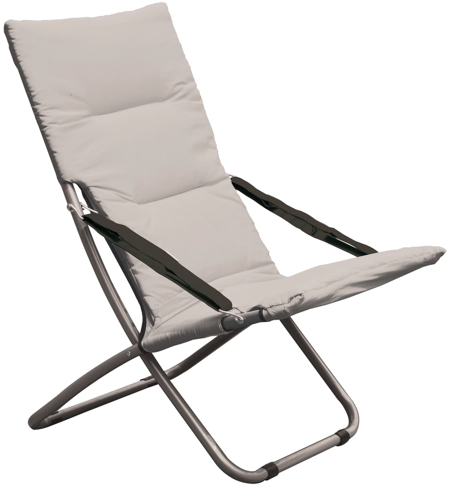 Sedia Pieghevole Capri Cm 83 x 50X93 H Colore Ecrù 2 Pezzi Tata Linda - 2