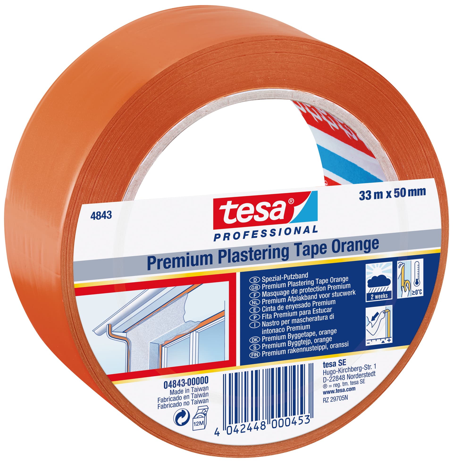 Nastro per Intonaco Mm 50 x 33 M 6.00 Rotoli Tesa - 2