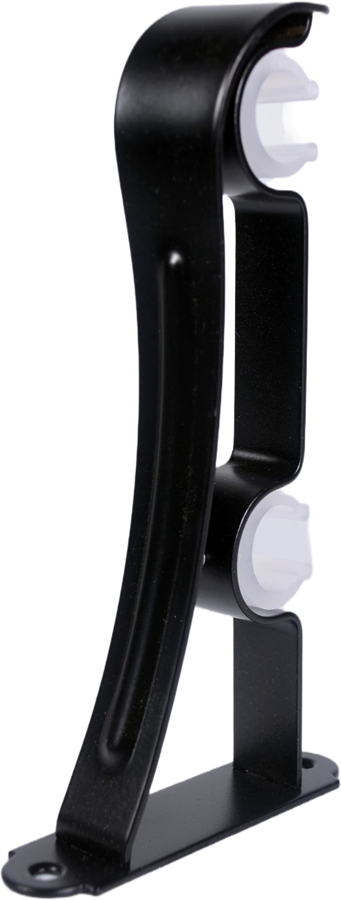 Mensola Doppia per Bastoni Ø Mm 22 Colore Nero Utilia - 2