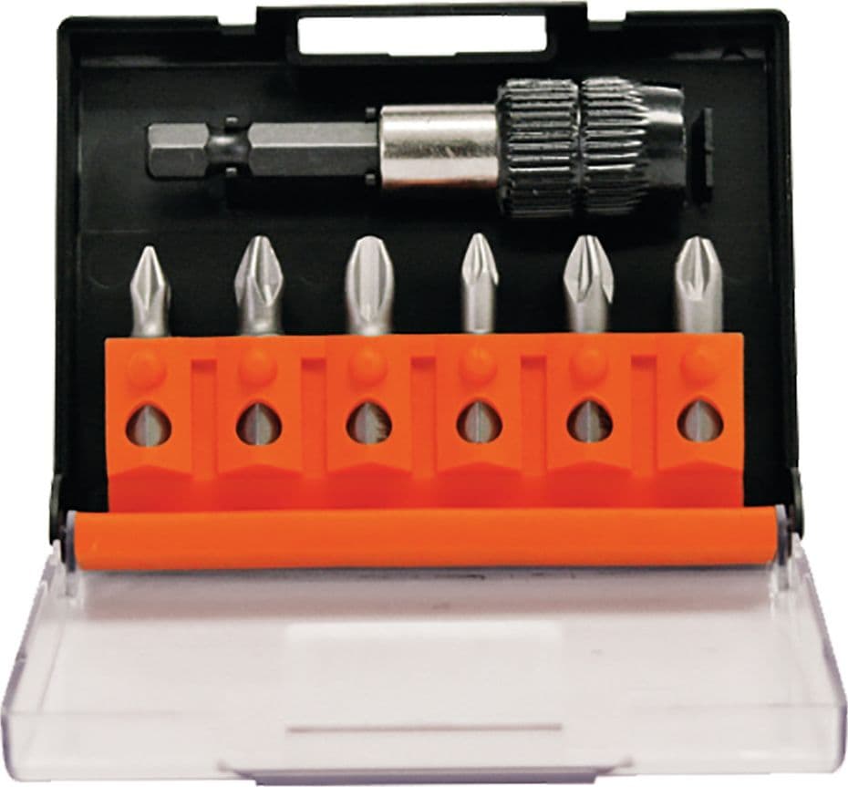 Portainserto con Inserti Phillips e Pozidriv Ecef 7 Pezzi - 2