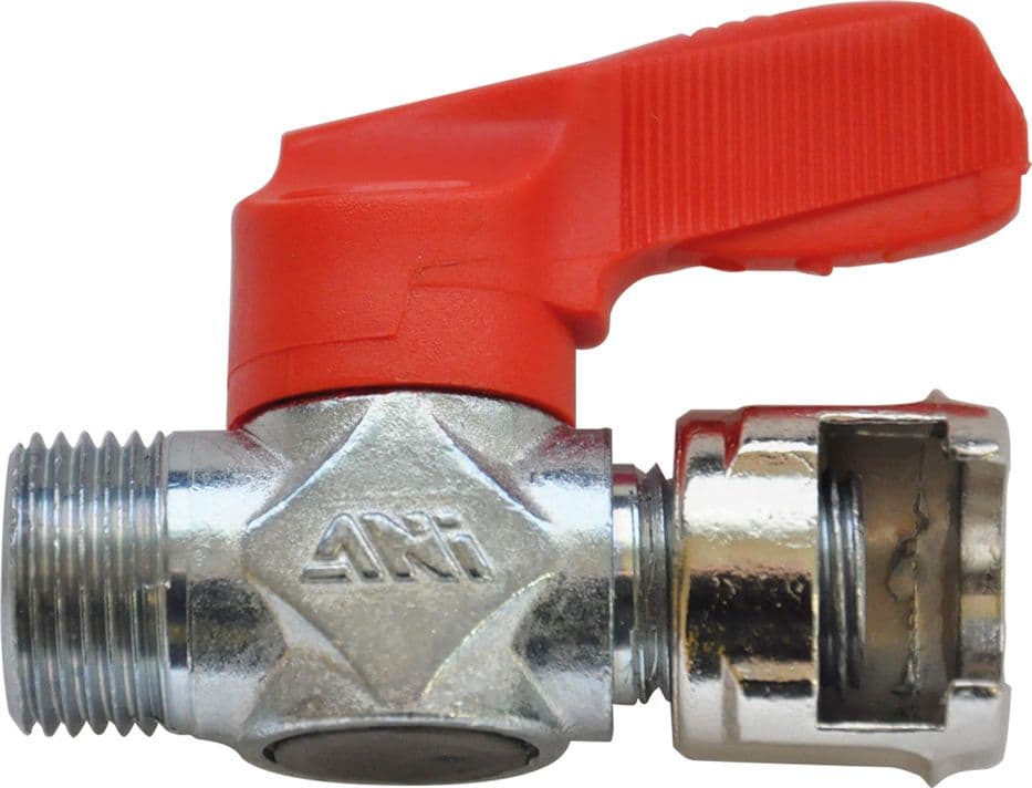 Rubinetto di Linea con Dado Fresato Air 10 1/8m Ani 13 a 5 Pezzi - 2