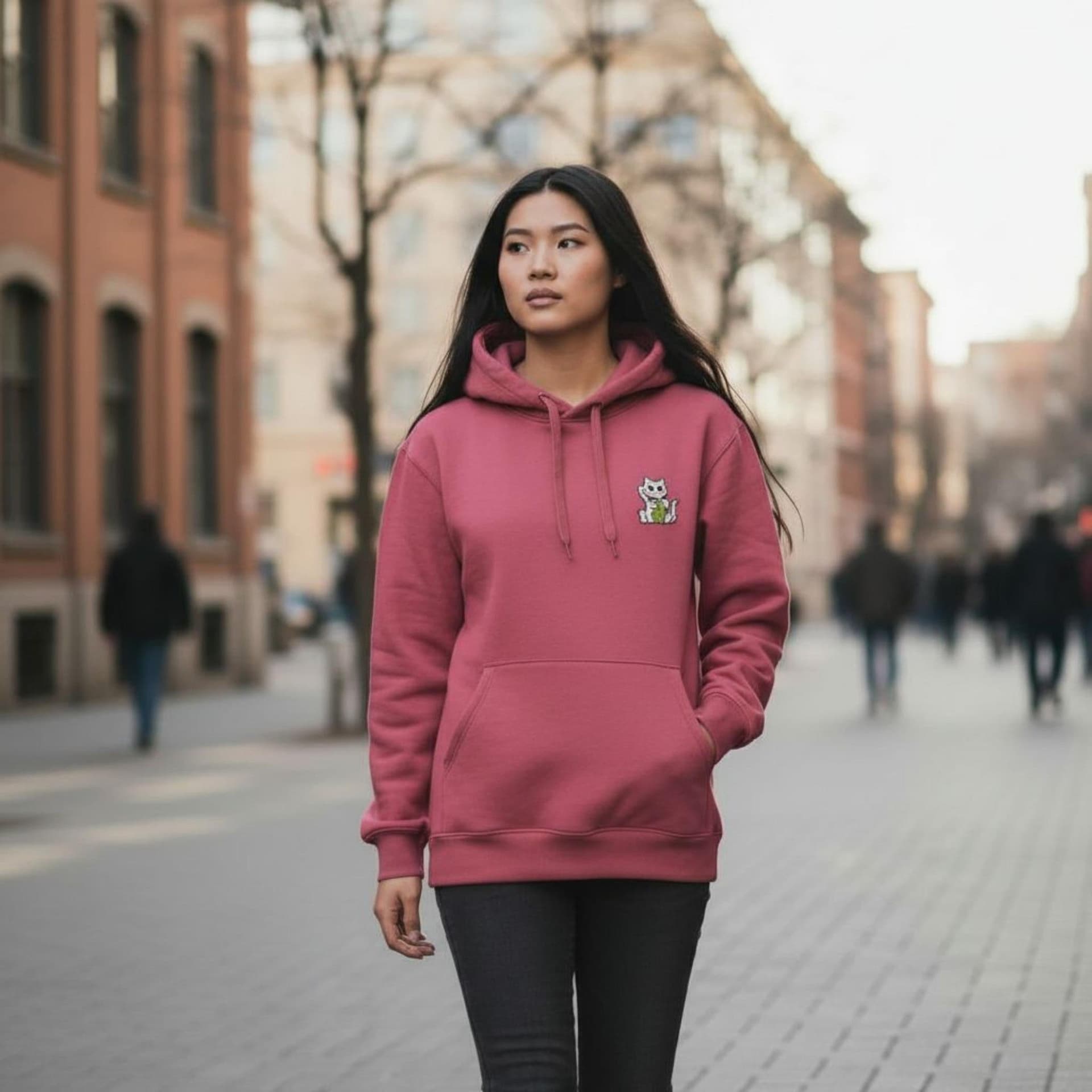 Felpa Ghettoblaster Meow hoodie canary red in Felpe con cappuccio Glad Store - Genova, commercioVirtuoso.it