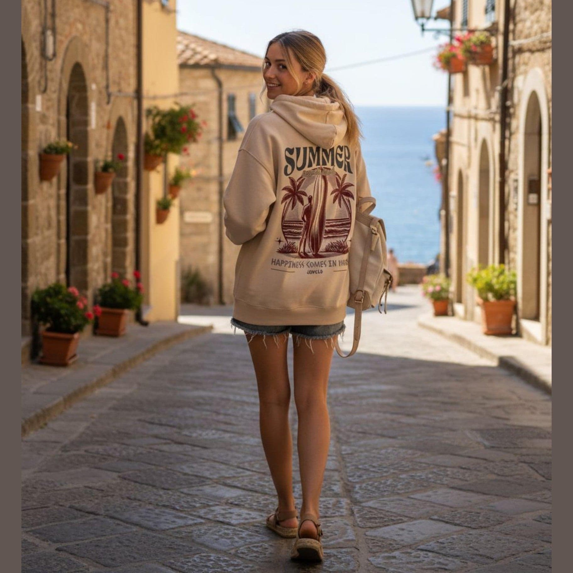 Felpa Junglo Summer never Ends Sand in Felpe senza cappuccio Glad Store - Genova, commercioVirtuoso.it