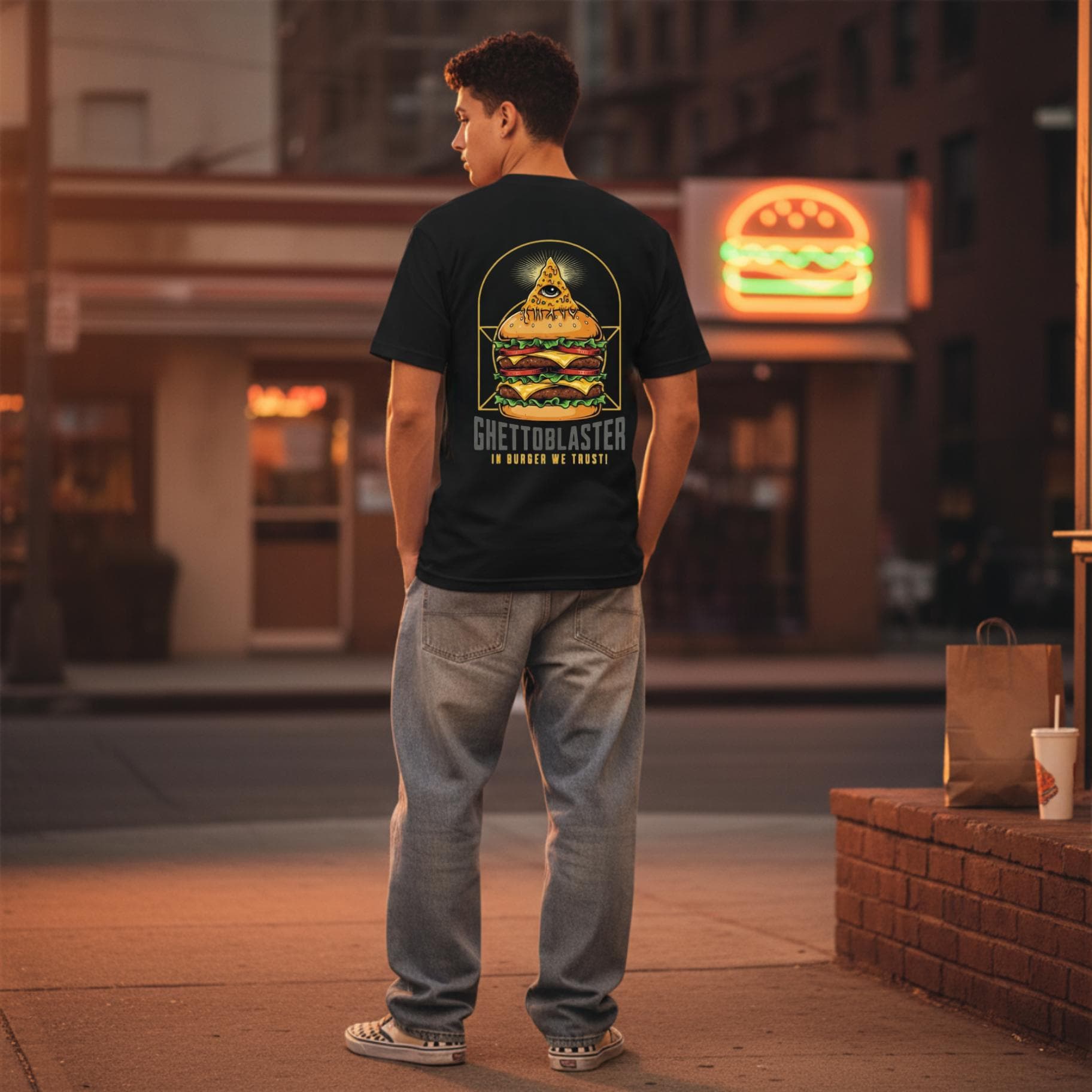 T-shirt Ghettoblaster Burger Trust black - 6
