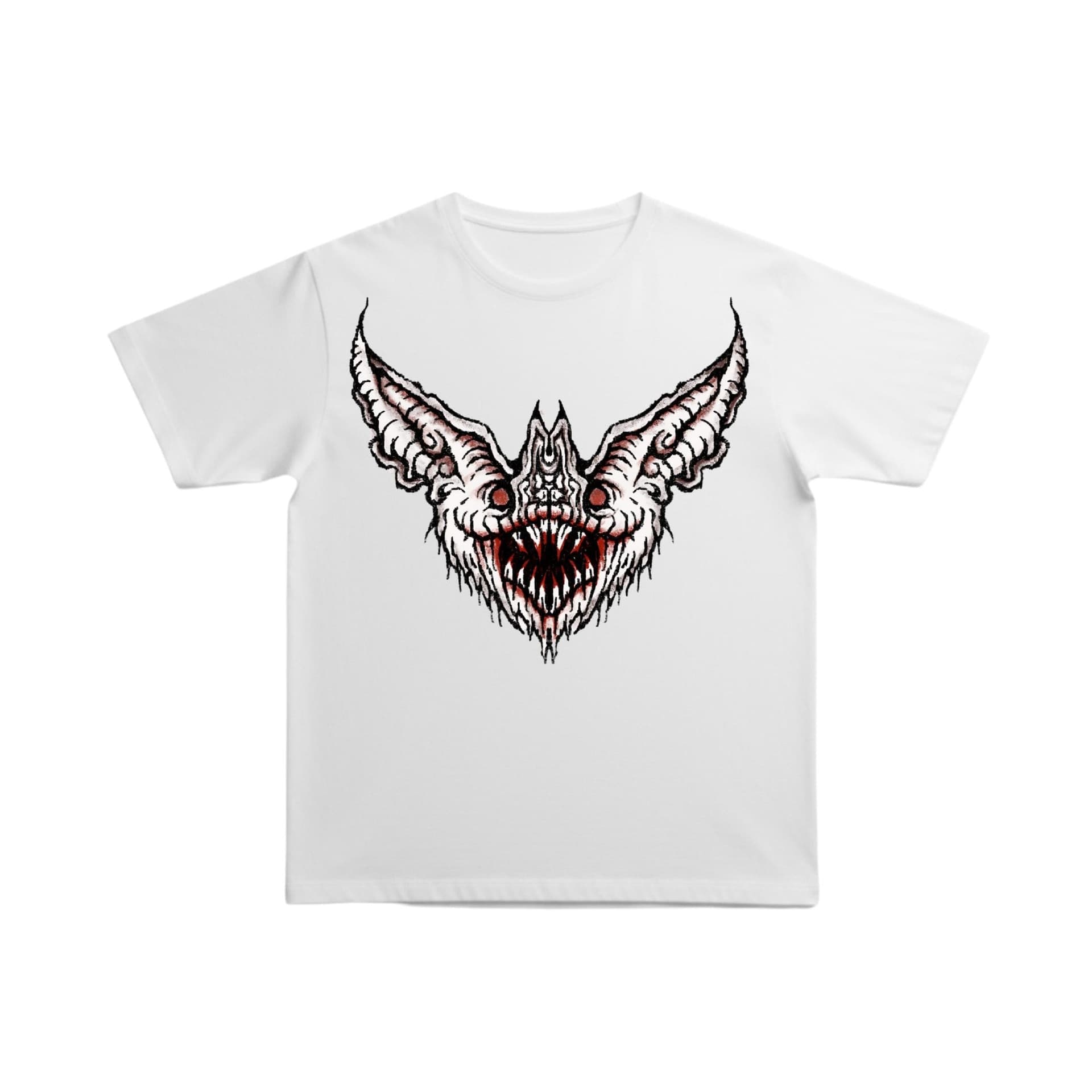 T-shirt Ghettoblaster Bat Loose white in T-shirt Glad Store - Genova, commercioVirtuoso.it