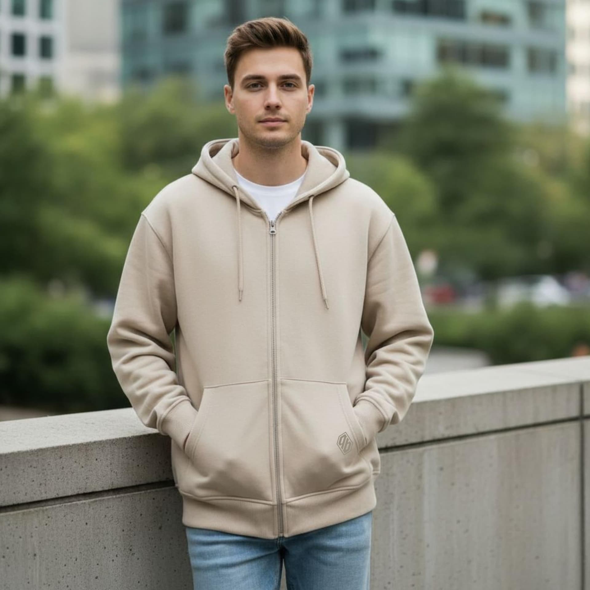 Felpa Ghettoblaster Basic Zip hoodie butter in Felpe con cappuccio Glad Store - Genova, commercioVirtuoso.it