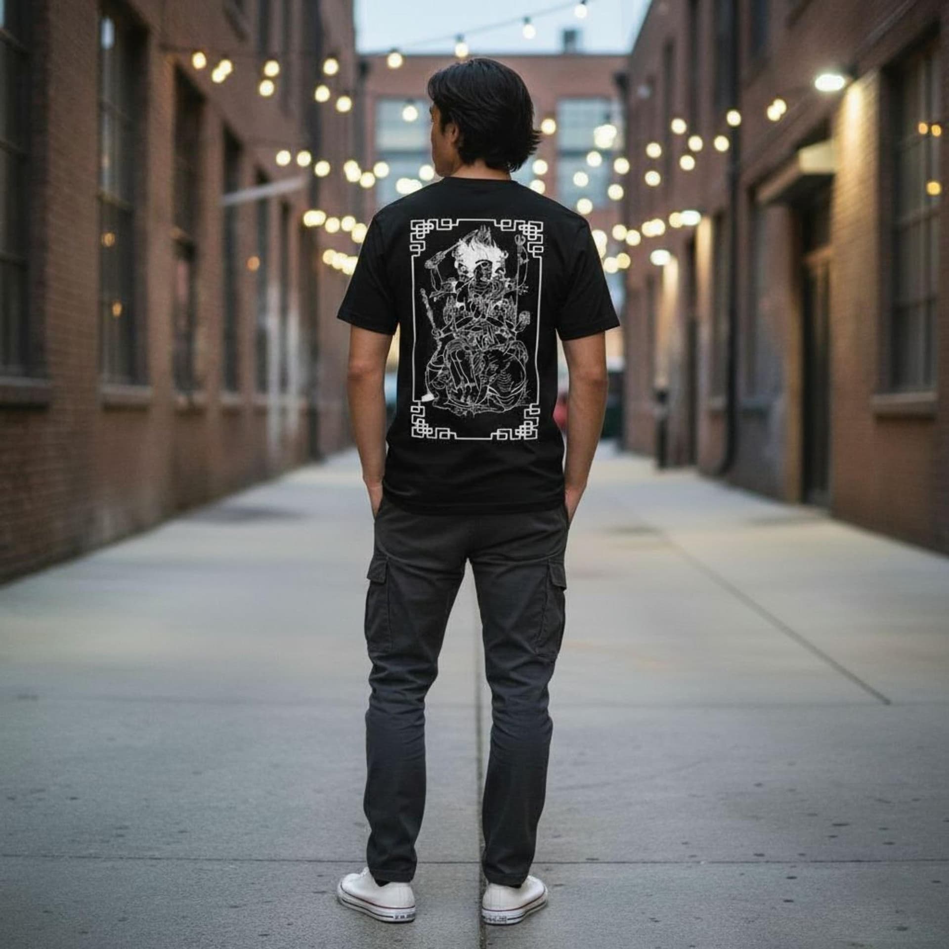 T-shirt Ghettoblaster Tibet God black in  Glad Store - Genova, commercioVirtuoso.it