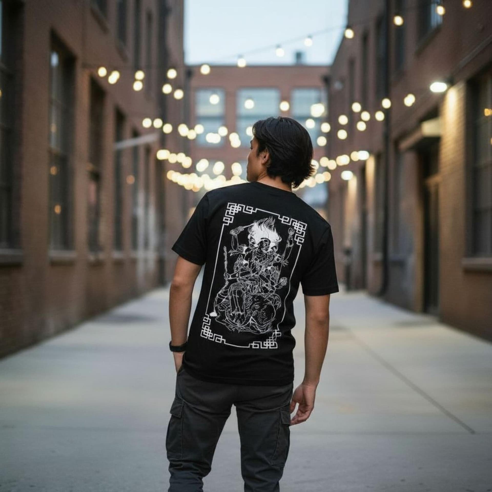 T-shirt Ghettoblaster Tibet God black in  Glad Store - Genova, commercioVirtuoso.it