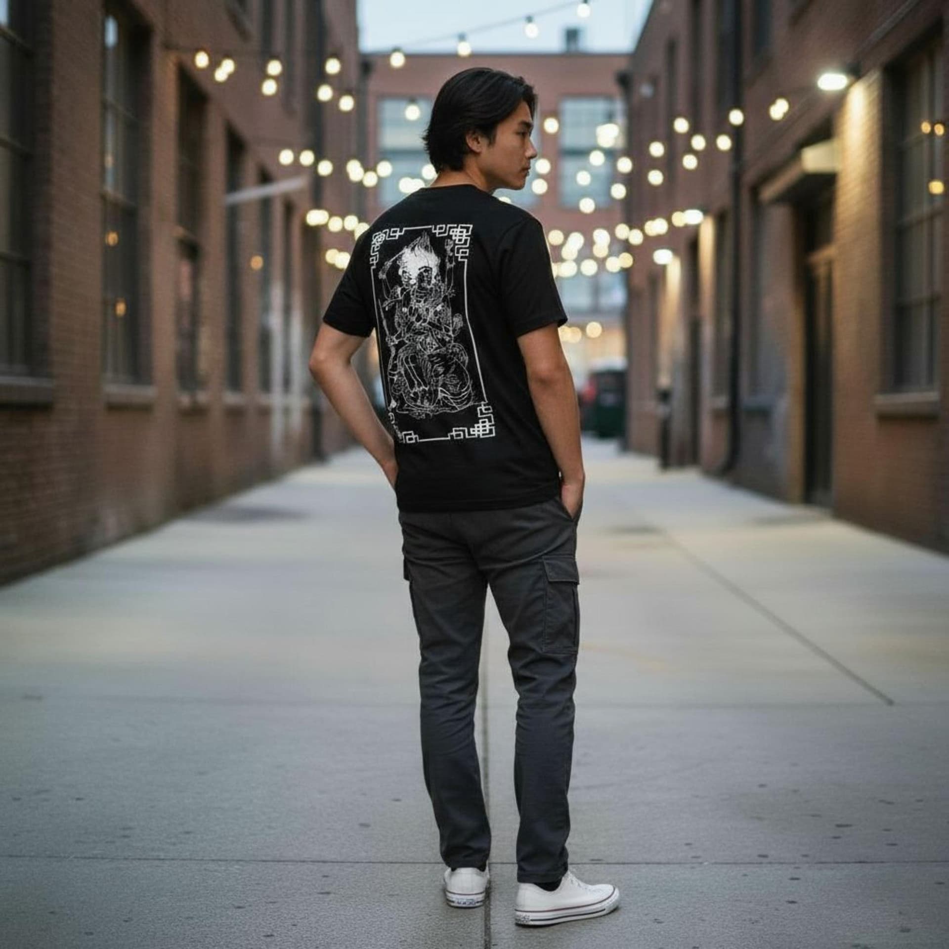 T-shirt Ghettoblaster Tibet God black in  Glad Store - Genova, commercioVirtuoso.it