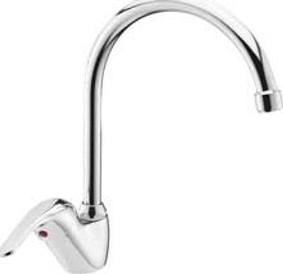Rubinetto Miscelatore Monocomando Lavello Canna Ponte Serie Cucina Crolla - 2