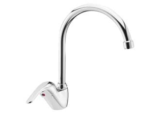 Rubinetto Miscelatore Monocomando Lavello Canna Ponte Serie Cucina Crolla - 2