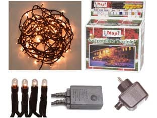Minilucciole Lineari per Esterno con Gioco Luci Bianche 180 Luci LAMP.1,5V - 2
