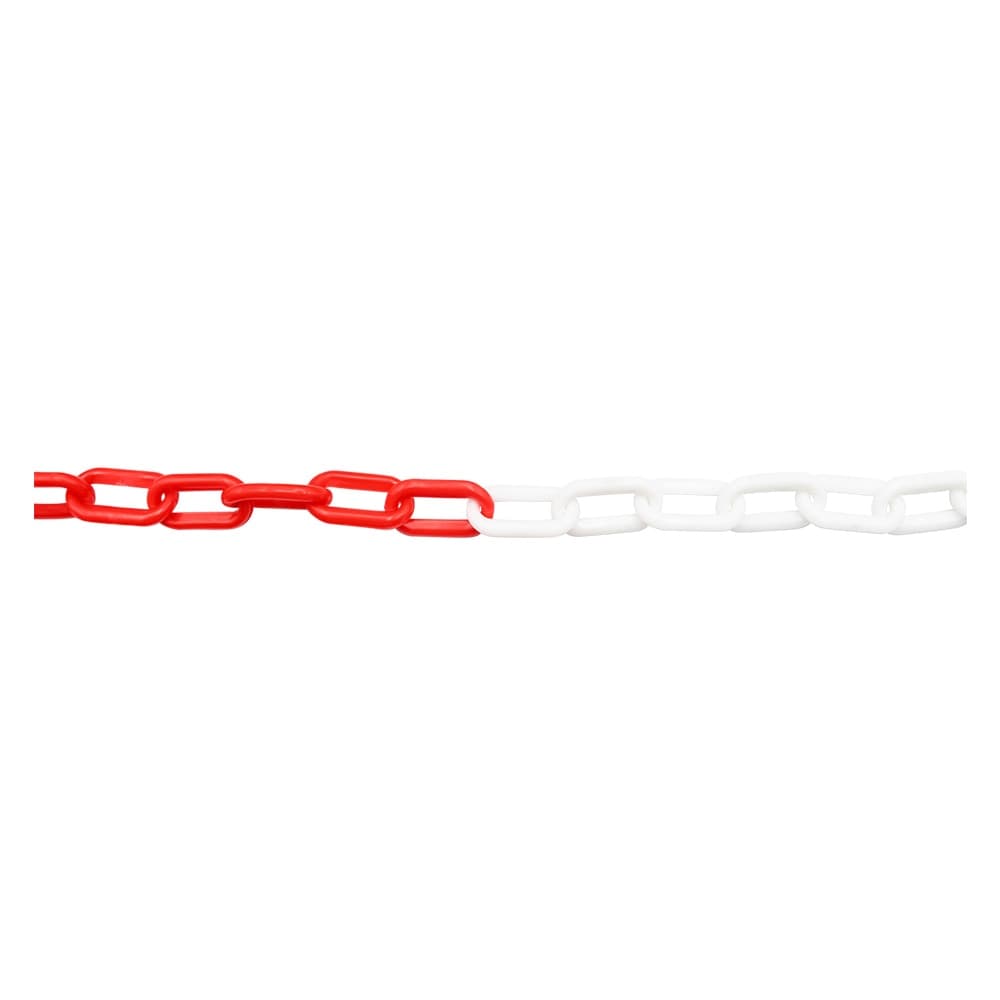 CATENA SEGNALETICA BICOLORE bianca / rossa - Ø mm. 6 x 36 x 19 x mt.25  - UNIKO