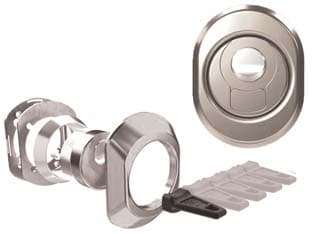 DEFENDER MAGN. BKL M3 CR. SAT. CON VASCHETTA IN ACC. FILETTATA REGOL.- - mm.50x28h. interasse mm.38 (BKL/M3/19/28/ZCS) - 1 pezzi CIPIERRE - 2