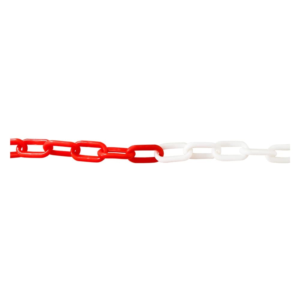 CATENA SEGNALETICA BICOLORE bianca / rossa - Ø mm. 6 x 36 x 19 x mt.5  - UNIKO