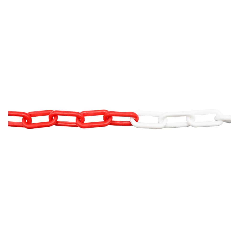 CATENA SEGNALETICA BICOLORE bianca / rossa - Ø mm. 8 x 50 x 26 x mt.25  - UNIKO