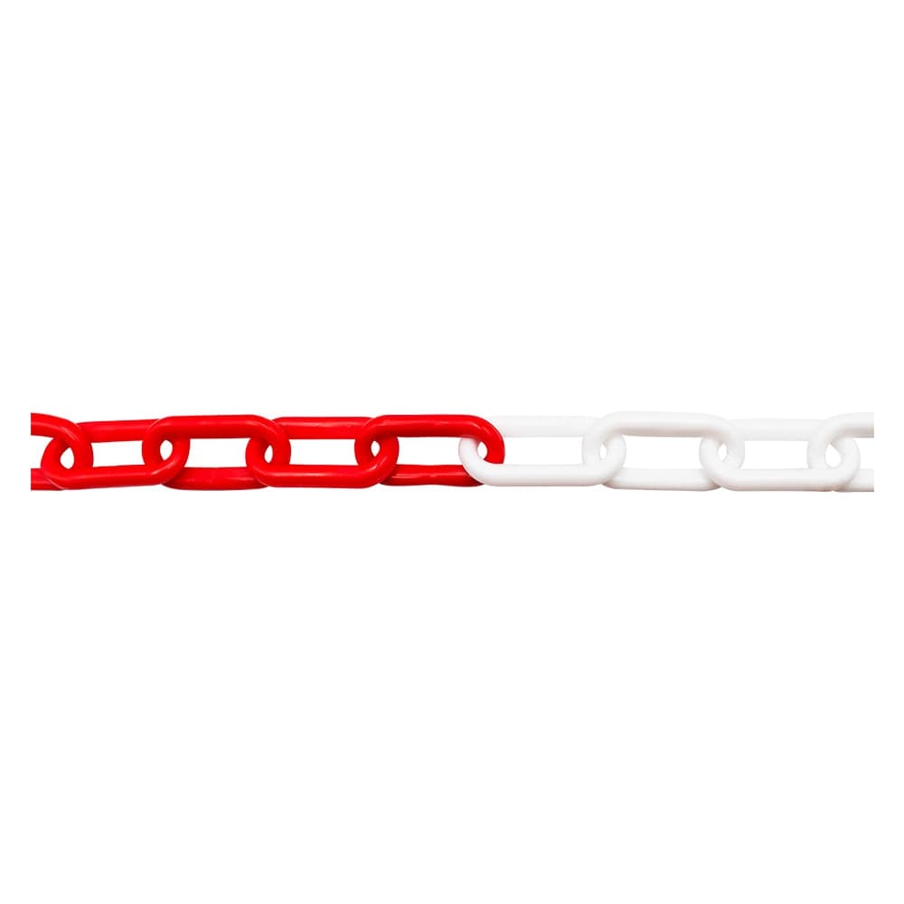 CATENA SEGNALETICA BICOLORE bianca / rossa - Ø mm. 8 x 50 x 26 x mt.5  - UNIKO