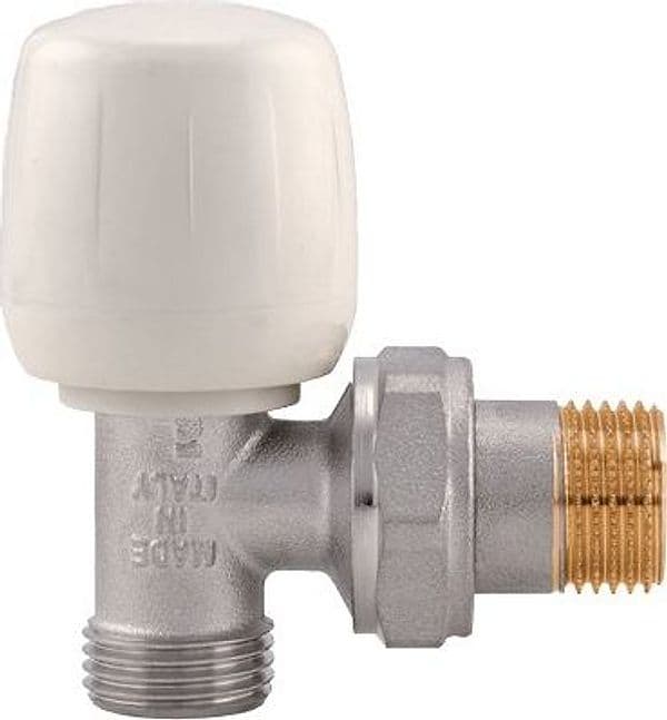 Valvola a Squadro per Radiatore 395 Itap Ottone Nichelato 3 8 M 2 Pezzi - 2