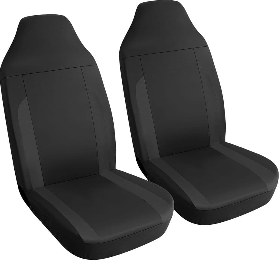 COPRISEDILE 'NIZZA NERO' set da 4 pezzi - 2 sedili + 2 poggitesta  - BricoGo
