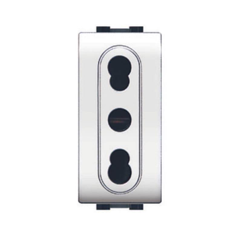 Presa Bivalente Bianco Life 4045 Wh Elettrocanali 12 Pezzi - 2