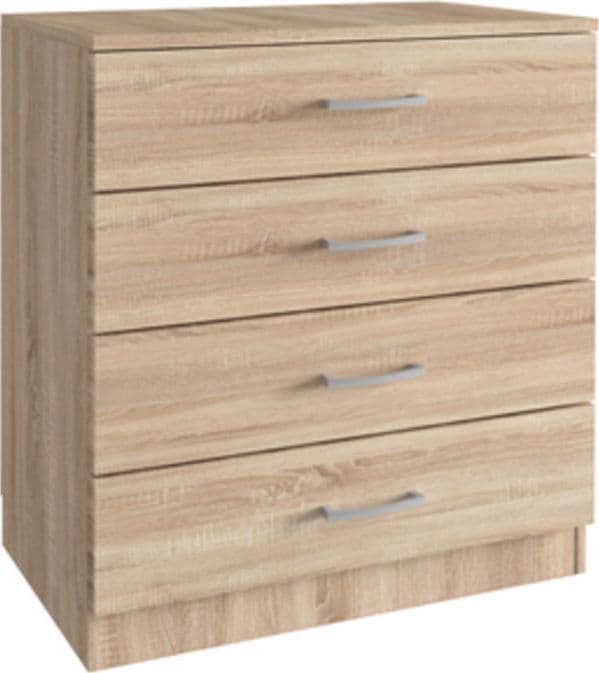 Kit Cassettone 4 Cassetti 70 x 40XH72 Cm Rovere Kitwood Industry - 2