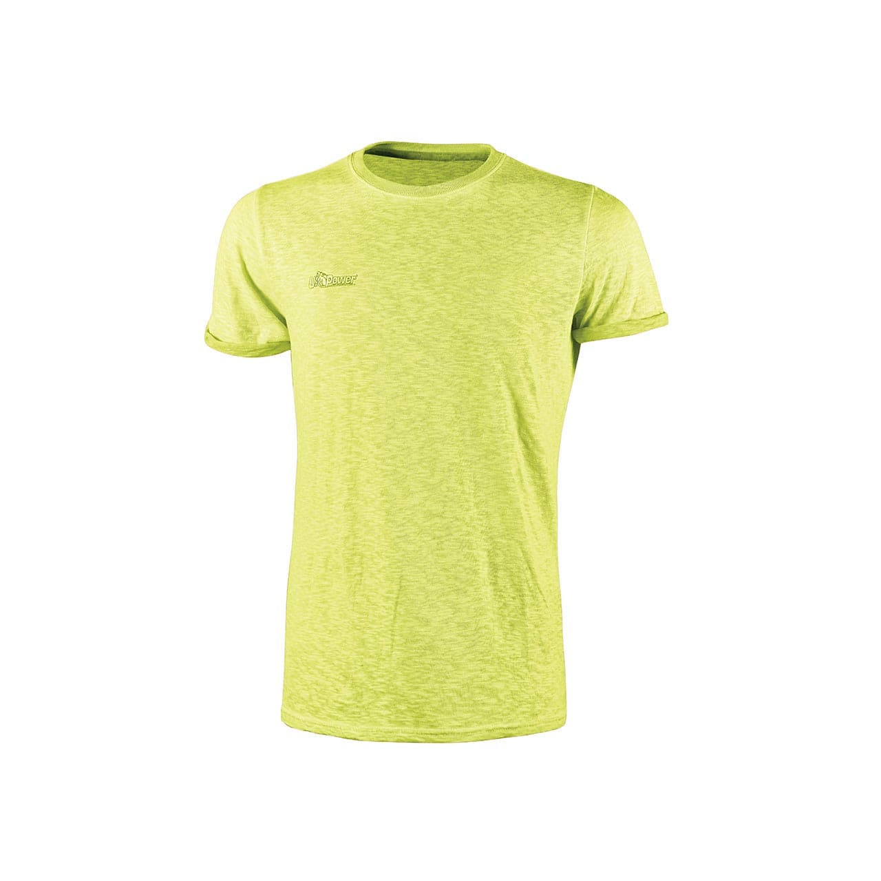T Shirt Fluo Manica Corta Tg.m Yellow 100% Cotone U Power 3 Pezzi - 2