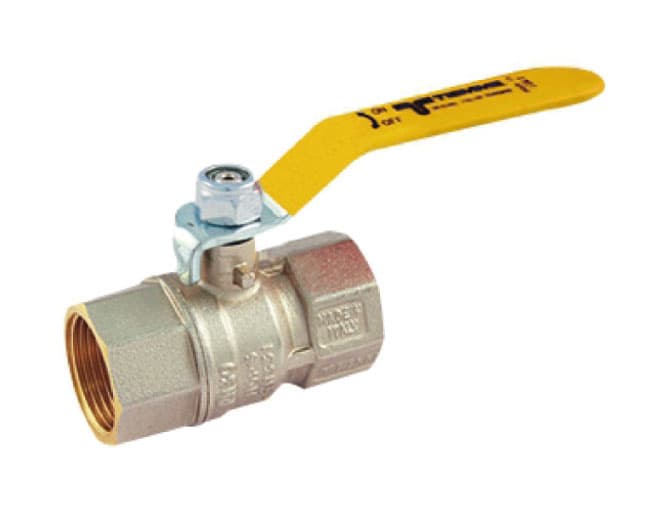 Valvola Arresto a Sfera in Ottone con Leva per Gas Tiemme 2380G071 2 - 2