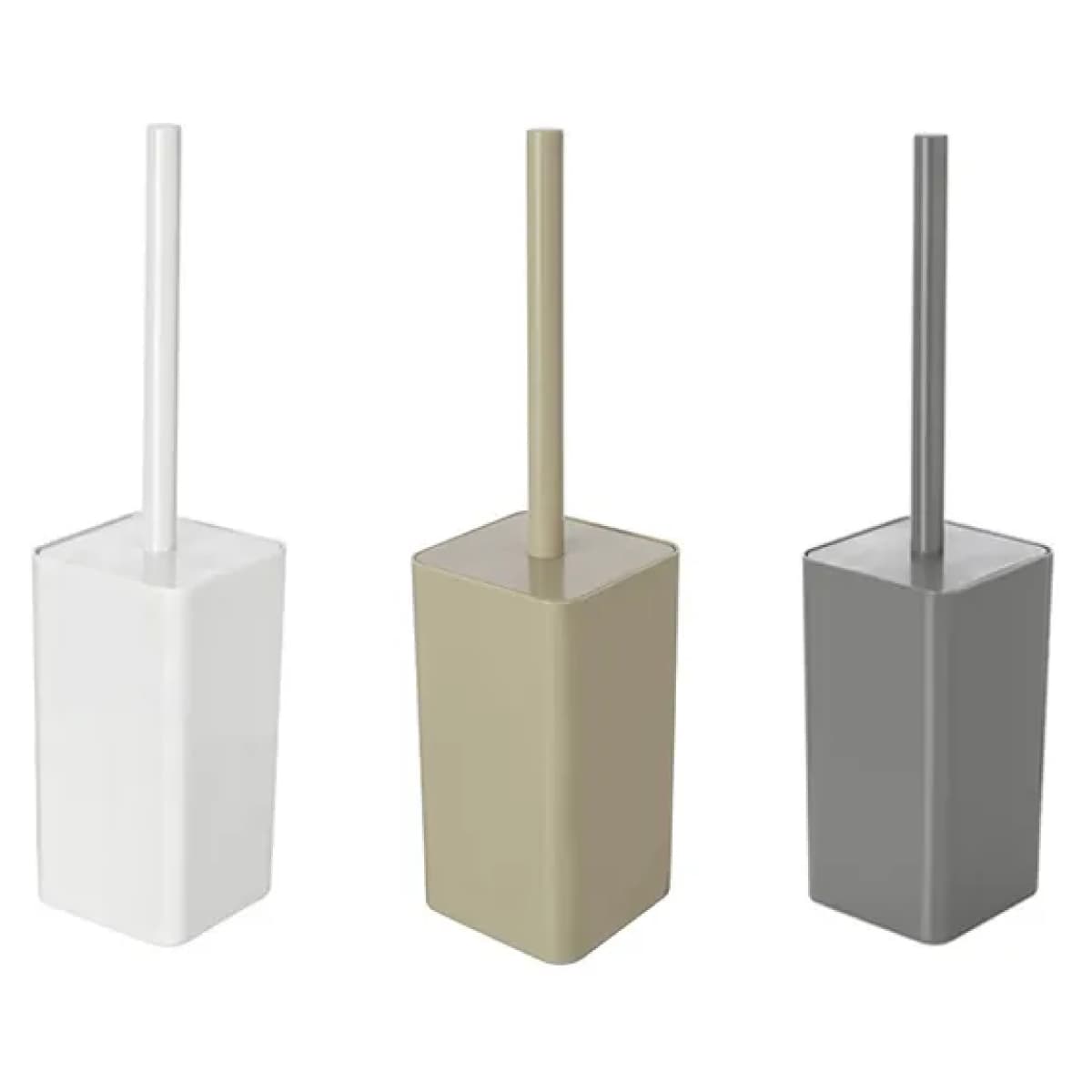 Portascopino in Plastica Star Dim. CM(LXPXH):8,5 x 8,5 x 35 Bianco Idroweb - 2