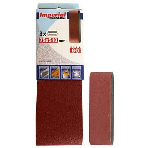 Nastro Abrasivo 75 x 510 mm Grana 80 Imperial Abrasivi 3 Pezzi - 2