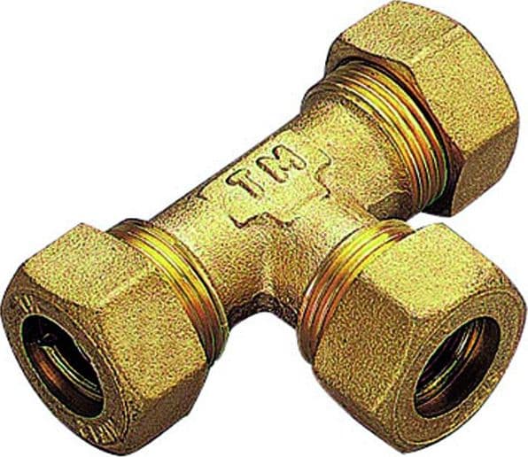 Raccordo Tee Intermedio con Tenuta o Ring per Tubo Rame Tiemme 30712 - 2