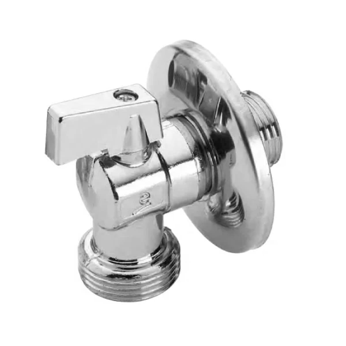 Rubinetto Mignon Lavatrice a Sfera con Rosone Ottone Cromato ½ x Eurotermo - 2