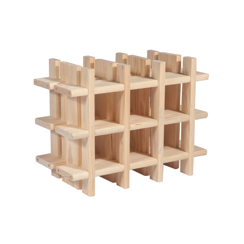 Portabottiglie Mod. Rioja Pino 9P Cm 43 x 22 x 32,5 - 2