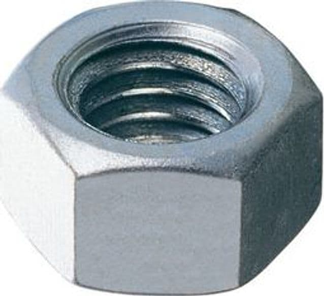 Dado Esagonale Zincato UNI 5588 24 Ma 50 Pezzi - 2