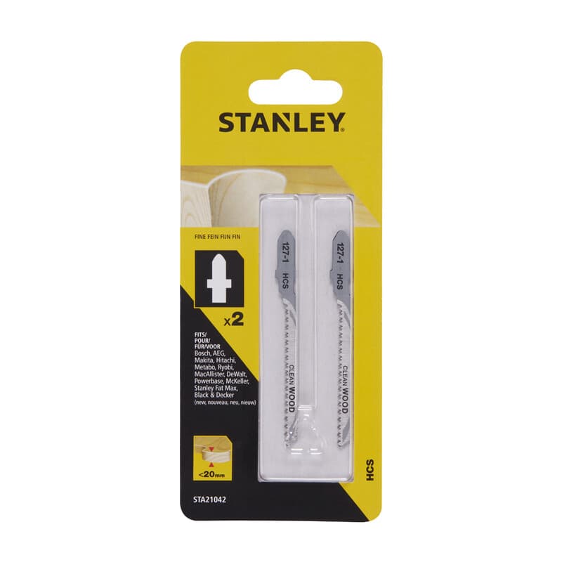 Piranha Stanley STA21042 X21003 2 Lame Legno Rett.t Fine Att. a T - 2